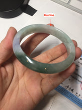 Load image into Gallery viewer, 54.5mm certified 100% natural icy watery oily dark green purple jadeite jade bangle BH87-9118
