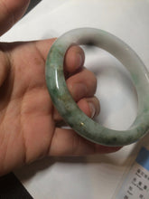 Load image into Gallery viewer, 60mm certified 100% natural type A sunny green white  jadeite jade bangle BG1-1730
