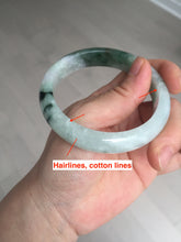 Load image into Gallery viewer, 57mm 100% natural Type A sunny green white purple jadeite jade bangle BN5-8234
