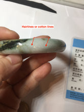 Load image into Gallery viewer, 60mm certificated Type A 100% Natural dark green/brown/purple/black Jadeite Jade bangle BG238-3280
