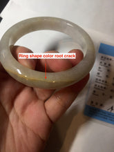 Load image into Gallery viewer, 57.5mm Certified Type A 100% Natural icy watery yellow purple Jadeite Jade bangle BL52-3270
