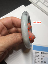 Load image into Gallery viewer, 卖了  56.2mm Certified 100% natural Type A black/white(wuji) chubby round cut jadeite jade bangle BP31-5844
