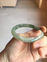 Load image into Gallery viewer, 58mm Certified Type A 100% Natural icy watery light green/dark green/black Jadeite bangle PD110-8526
