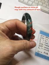 Load image into Gallery viewer, 50.5mm Certified type A 100% Natural oily dark green oval Jadeite Jade bangle PD131-6248
