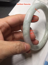 Load image into Gallery viewer, 75.2mm certified Type A 100% Natural light green white round cut plus size Jadeite Jade bangle BP172-1258
