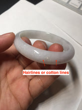 Load image into Gallery viewer, 52mm certified Type A 100% Natural green/purple/white oval Jadeite Jade bangle BM58-0261
