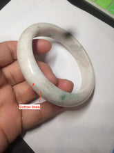 Load image into Gallery viewer, 64.8mm Certified Type A 100% Natural sunny green/white/beige chubby Jadeite Jade bangle GL26-3-4015
