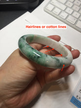 Load image into Gallery viewer, 59.7mm certified Type A 100% Natural sunny green white purple Jadeite Jade bangle BQ47-4134
