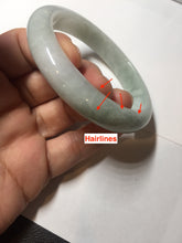 Load image into Gallery viewer, 56mm Certified Type A 100% Natural light green white jadeite Jade bangle GL48-12-4006
