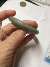 Load image into Gallery viewer, 52.5mm certified 100% natural Type A green gray black jadeite bangle PD172-6297
