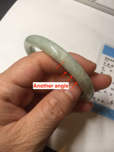 Load image into Gallery viewer, 56mm Certified Type A 100% Natural light green round cut Jadeite Jade bangle F138-8176
