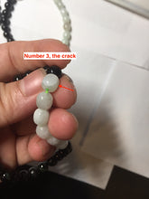 Load image into Gallery viewer, 7.3-8mm for size 56-70mm 100% natural white/black/blue/green/brown(Mocui) jadeite jade beads bracelet PB224
