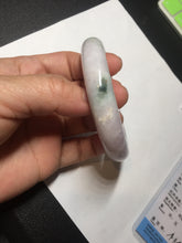 Load image into Gallery viewer, 57.5mm Certified Type A 100% Natural sunny green/white/purple Jadeite Jade bangle BL5-0369
