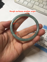 Load image into Gallery viewer, 56.5mm Certified Type A 100% Natural light green/blue/gray Guatemala slim round cut Jadeite bangle PD71-8153
