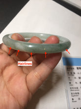 Load image into Gallery viewer, 56.3mm certified natural 100% natural Type A light green round cut jadeite jade bangle BP7-4989
