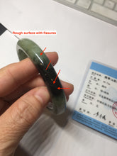 Load image into Gallery viewer, 61mm Certified 100% natural Type A dark green/sunny green/black/red/brown jadeite bangle PD82-9786

