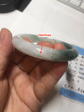 Load image into Gallery viewer, 54.5mm certified 100% natural icy watery oily dark green jadeite jade bangle B112-9120
