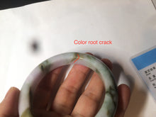 Load image into Gallery viewer, 59mm Certified Type A 100% Natural green/purple/brown pink camouflage color Jadeite Jade bangle BG69-5292
