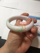 Load image into Gallery viewer, 56.9mm certified Type A 100% Natural sunny green/purple/white(白底青) Jadeite Jade bangle BF140-4079
