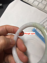 Load image into Gallery viewer, 53.5mm Certified type A 100% Natural light green purple yellow(FU LU SHOU) slim round cut Jadeite bangle PB183-9120

