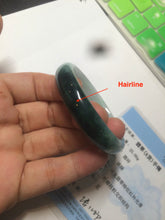 Load image into Gallery viewer, 46.7mm Certified Type A 100% Natural sunny green/dark green/purple Jadeite Jade bangle AX6-0100
