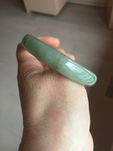 Load image into Gallery viewer, 57.6mm certificated Type A 100% Natural oily dark green/gray Jadeite Jade bangle AJ77-8579
