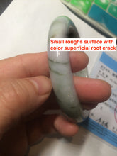 Load image into Gallery viewer, 58.8mm Certified Type A 100% Natural green/purple/brown Jadeite Jade bangle C86-5287
