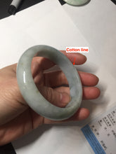 Load image into Gallery viewer, 56.3mm certified 100% natural Type A light green chubby jadeite jade bangle BK24-4402
