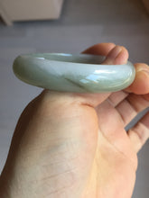 Load image into Gallery viewer, 51.5mm certified Type A 100% Natural icy watery dark green light purple oval Jadeite Jade bangle Y167-3704
