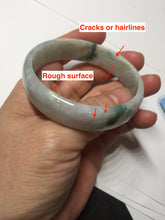 Load image into Gallery viewer, 54mm certified Type A 100% Natural green yellow purple thin Jadeite Jade bangle AY94-1341
