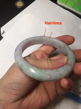 Load image into Gallery viewer, 56.5mm certified 100% natural type A sunny green/purple jadeite jade bangle BK66-4031
