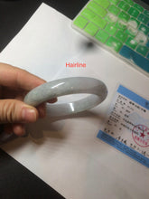 Load image into Gallery viewer, 61.8 mm certified type A 100% Natural light green/white/purple chubby Jadeite Jade bangle BH45-2800

