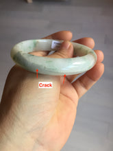 Load image into Gallery viewer, 57.5mm certificated Type A 100% Natural light green/red/brown Jadeite Jade bangle Y165-7275
