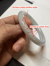 Load image into Gallery viewer, 56.5mm Certified Type A 100% Natural light green/purple/white round cut Jadeite bangle PD105-4910
