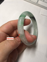 Load image into Gallery viewer, 57mm Certificated sunny green/dark green/white jadeite jade bangle BK119-8242
