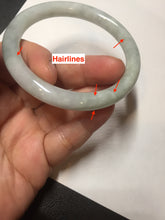 Load image into Gallery viewer, 55mm Certified Type A 100% Natural light green round cut Jadeite Jade bangle F140-8162
