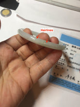 Load image into Gallery viewer, 52.1mm certified Type A 100% Natural icy green/orange slim round cut Jadeite Jade bangle PB101-9133
