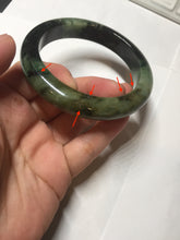 Load image into Gallery viewer, 58.5mm Certified 100% natural Type A dark green/black jadeite bangle PD32-9768
