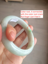 Load image into Gallery viewer, 53.5mm Certified Type A 100% Natural sunny green Jadeite Jade bangle BG40
