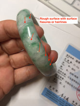 Load image into Gallery viewer, 59.2mm Certified Type A 100% Natural green purple Jadeite Jade bangle S86-7051
