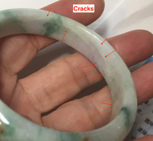 Load image into Gallery viewer, 52.2mm 100% natural certified green/purple/orange(FU LU SHOU) jadeite jade bangle Q139-7290
