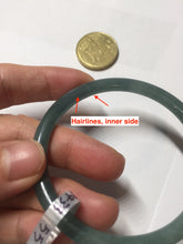 Load image into Gallery viewer, 59.5mm Certified Type A 100% Natural light green/blue/gray Guatemala slim round cut Jadeite bangle BP221-8433
