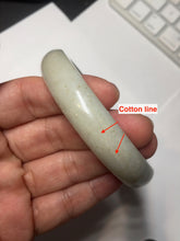 Load image into Gallery viewer, 54.6mm 100% Natural white/beige with floating dandelions nephrite Hetian jade bangle HT99
