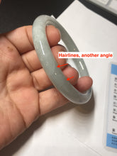 Load image into Gallery viewer, 57mm certified natural 100% natural Type A light green yellow round cut jadeite jade bangle BP4-4977
