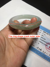 Load image into Gallery viewer, 53.8mm certified 100% natural Type A icy watery green brown purple  jadeite jade bangle BL113-9438
