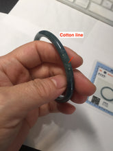 Load image into Gallery viewer, 58mm Certified Type A 100% Natural dark green/blue/gray Guatemala slim round cut Jadeite bangle PA140-8838
