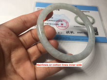 Load image into Gallery viewer, 58mm certified 100% natural Type A light green round cut jadeite jade bangle BP163-2778
