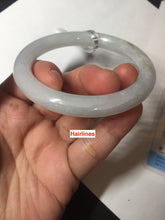 Load image into Gallery viewer, 54mm certified 100% natural type A icy watery white round cut jadeite jade bangle BL9-9890
