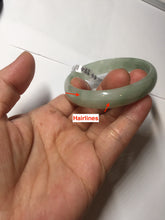 Load image into Gallery viewer, 52mm Certified Type A 100% Natural icy watery light green Jadeite Jade oval bangle Q128-7341
