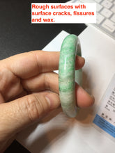 Load image into Gallery viewer, 58.5mm Certified type A 100% Natural sunny green/white Jadeite bangle AY87-3471
